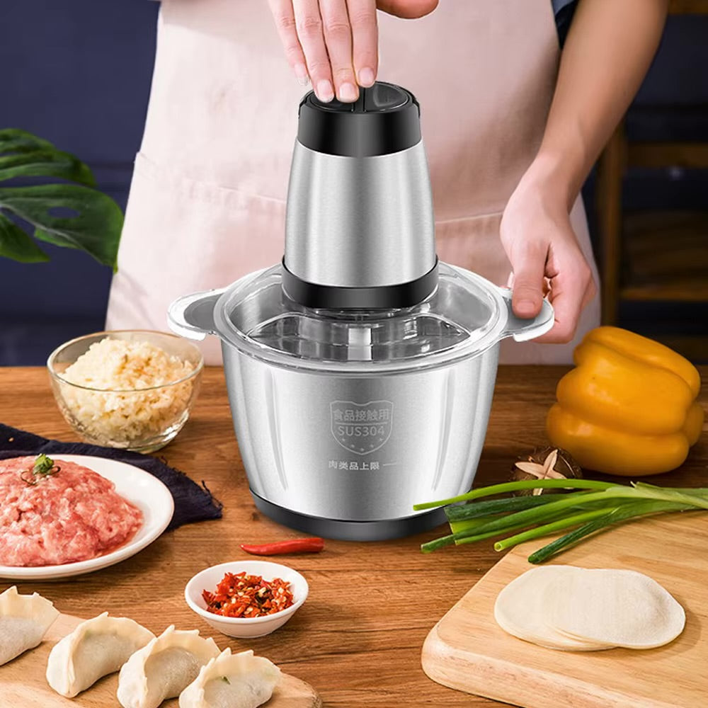 Electric Meat Chopper Stainless Steel Machine 2L