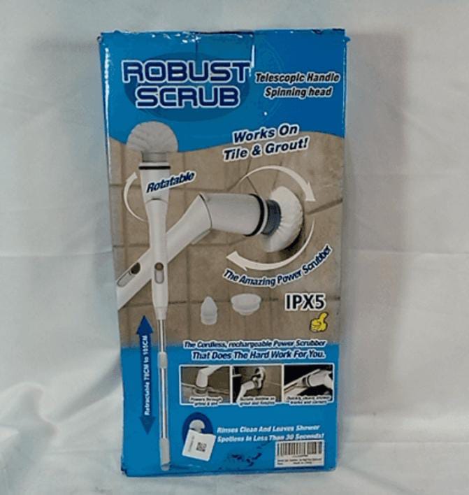 Robust scrub
Telescopic handle spinning head