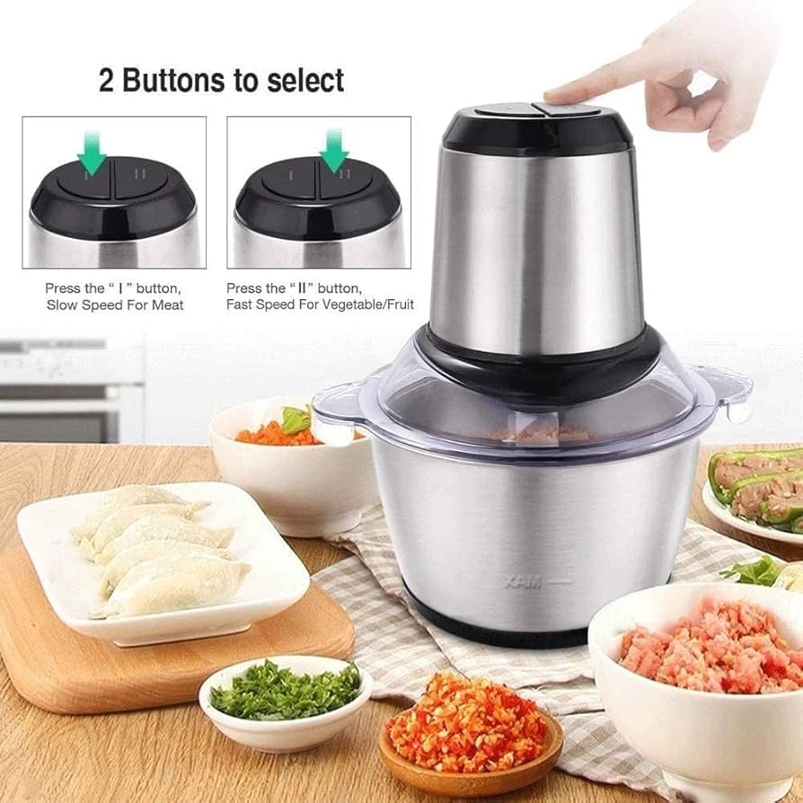 Electric Meat Chopper Stainless Steel Machine 2L