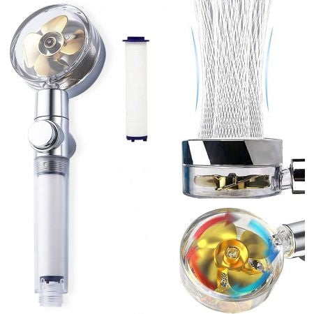 Turbocharged Shower Head Booster Hand-Held Shower With Filter