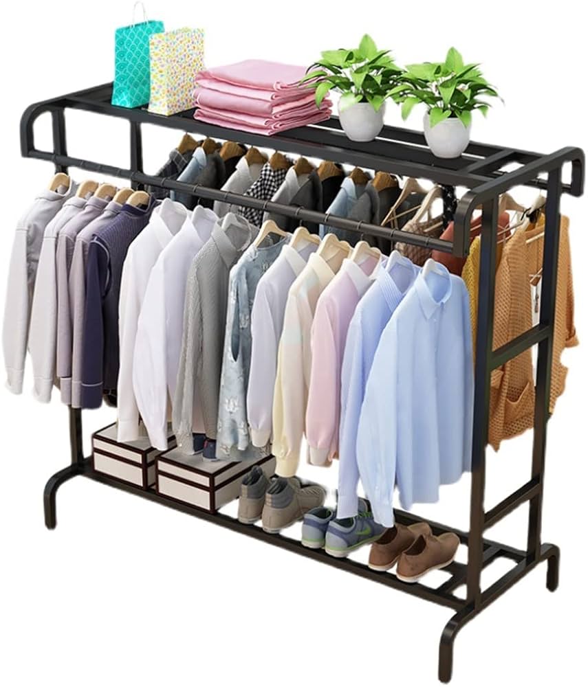 Clothing Hanging Rack Storage Shelves Closet Organizer