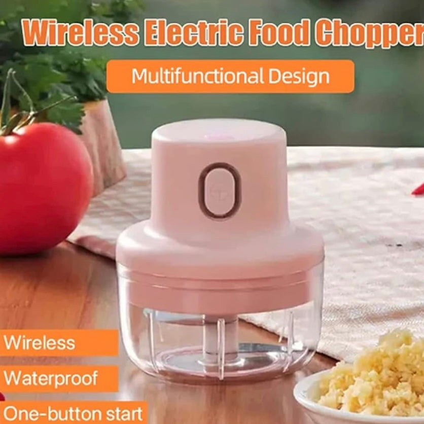 Wireless Food Chopper Mini, Intelligent Electric, USB Rechargeable