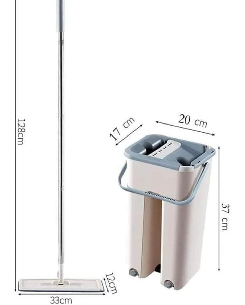 Scratch Cleaning Mop with 2 in 1 Self Clean Wash Dry Hands Free Flat Mop