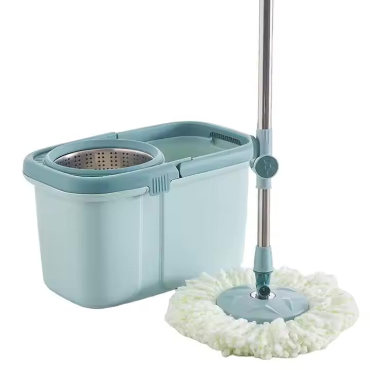 Household Double Drive Rotary Mop and Bucket Set, Spin Mop