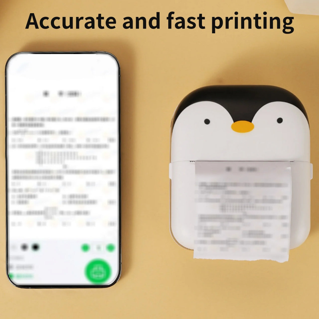 Penguin Design Rechargeable
Portable Mini Printer