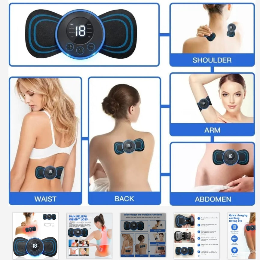 Mini Portable Electric
Neck &Back & Body
Pain Relief Massager