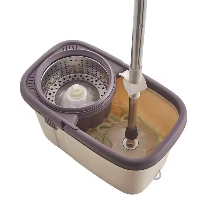 Household Double Drive Rotary Mop and Bucket Set, Spin Mop