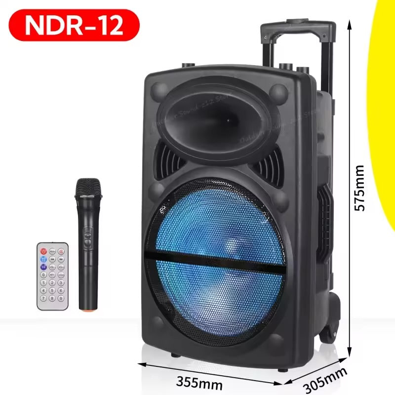 NDR-12 12-inch Square Dance Audio Wireless Bluetooth Lever Speakers