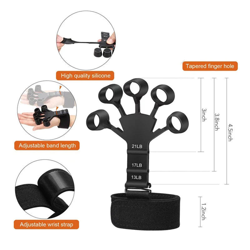 Silicone Grip Device Stretcher Finger Gripper Strength Trainer