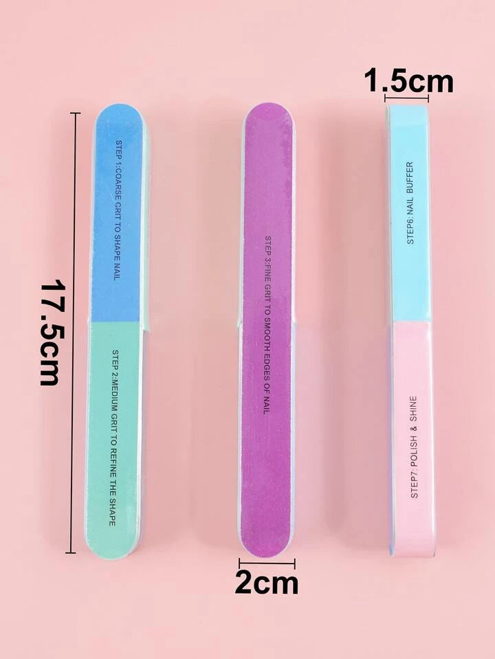1pc Fiber Nail File, Simple Double-Sided Nail Cleaning Tool