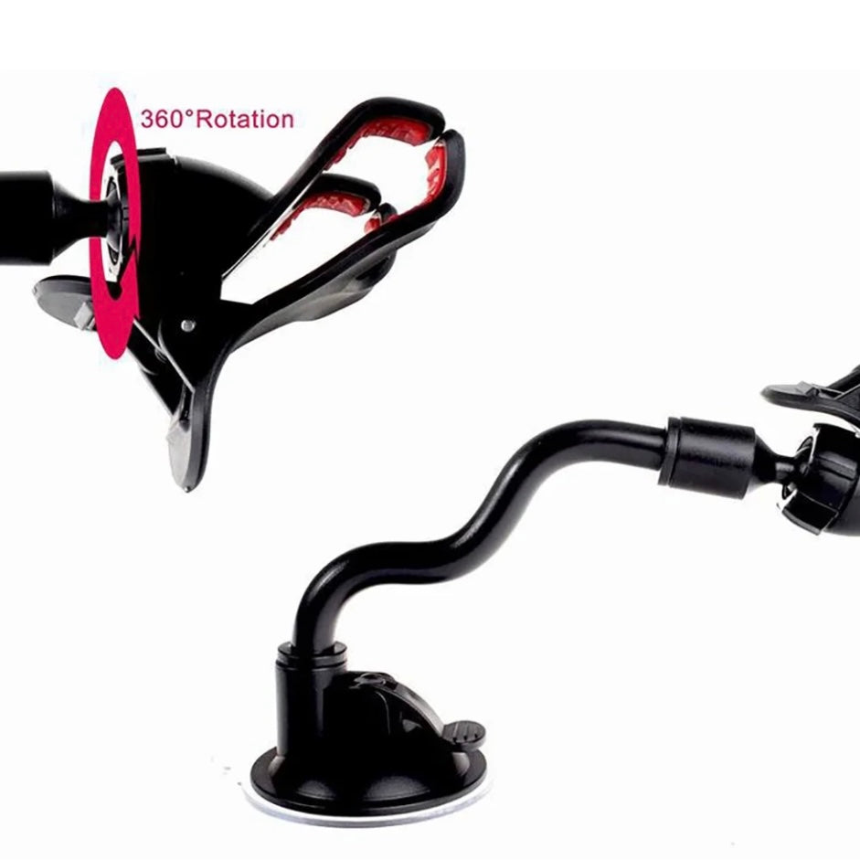 360 Rotating Flexible Car Mount Cell Phone Holder Stand