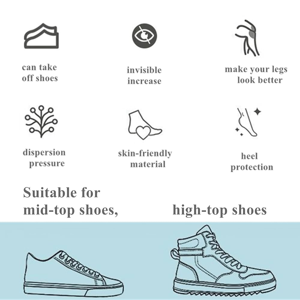 Silicone height increase insoles