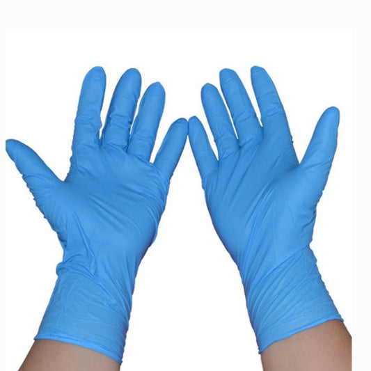 Nitrile Disposable Gloves Powder Free Rubber Latex Free Sterile Gloves for Picnic Food Hygiene House Cleaning 100 pcs