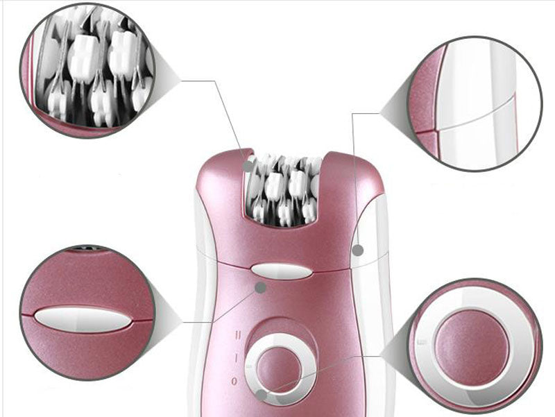 Kemei, 2 In 1 Electric Rechargeable Female Epilator Beard Razor Body Epilator Km-2068