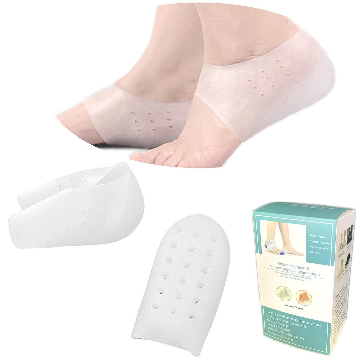 Silicone height increase insoles