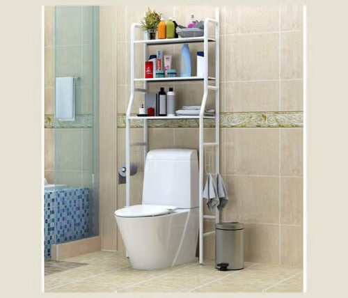 Toilet Rack Metal 3-Shelf for Bathroom Essentials, Plants, Books