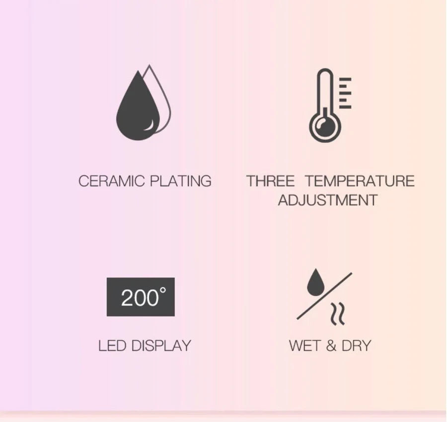 USB Portable Titanium Mini Travel Wireless Hair Straightener & Curler