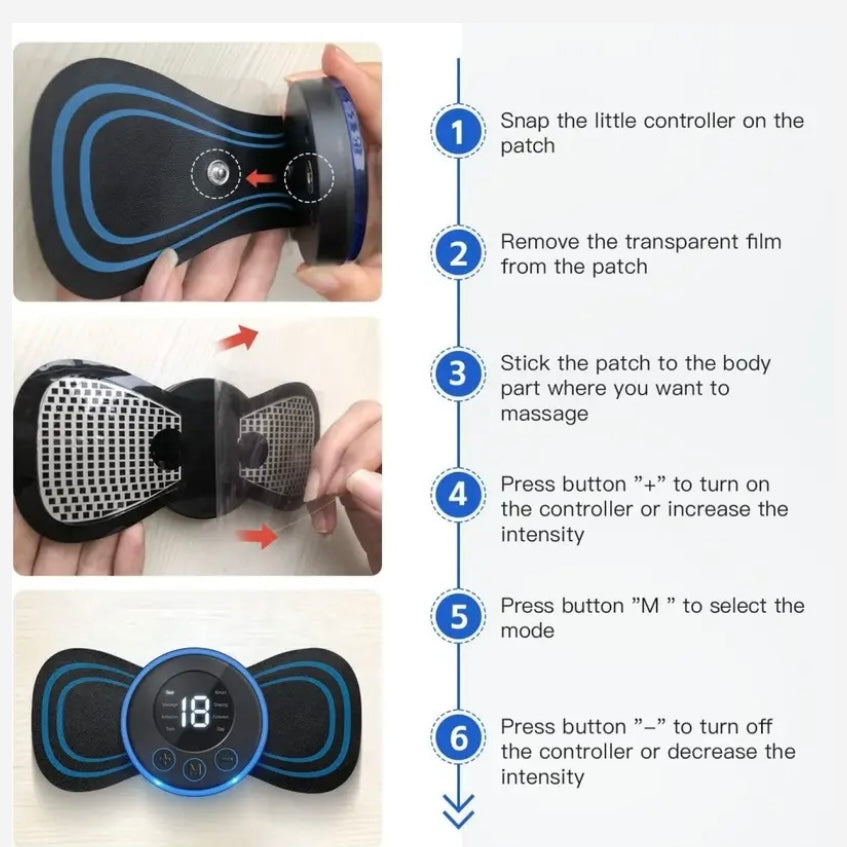 Mini Portable Electric
Neck &Back & Body
Pain Relief Massager