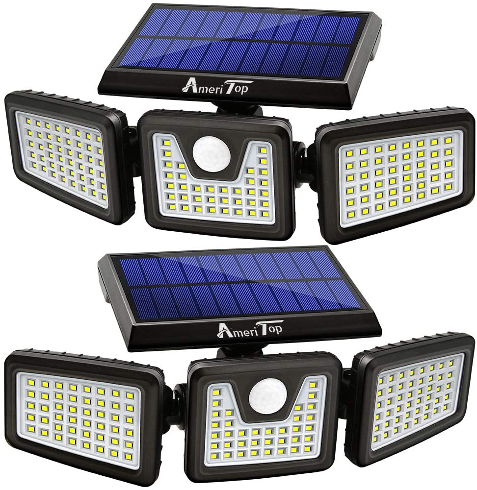 Split Solar Wall Lamp 26 Led Left and Right 22 Leds in the Middle