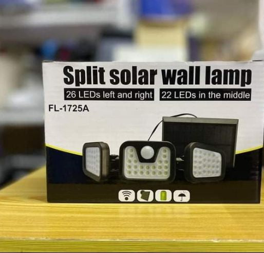 Split Solar Wall Lamp 26 Led Left and Right 22 Leds in the Middle