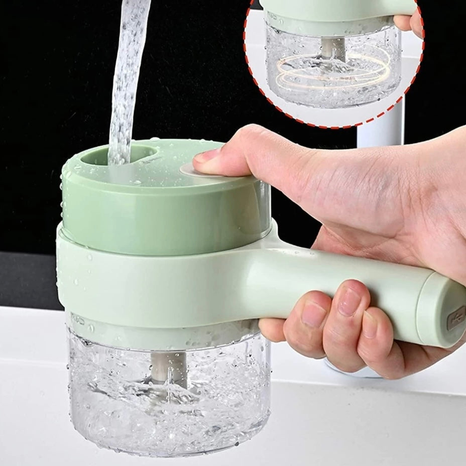 4 in 1 Electric Handheld Cooking Hammer Vegetable Multifunction Cutter
Set Electric Vegetable & Fruit slicer (1
Electric Chopper)