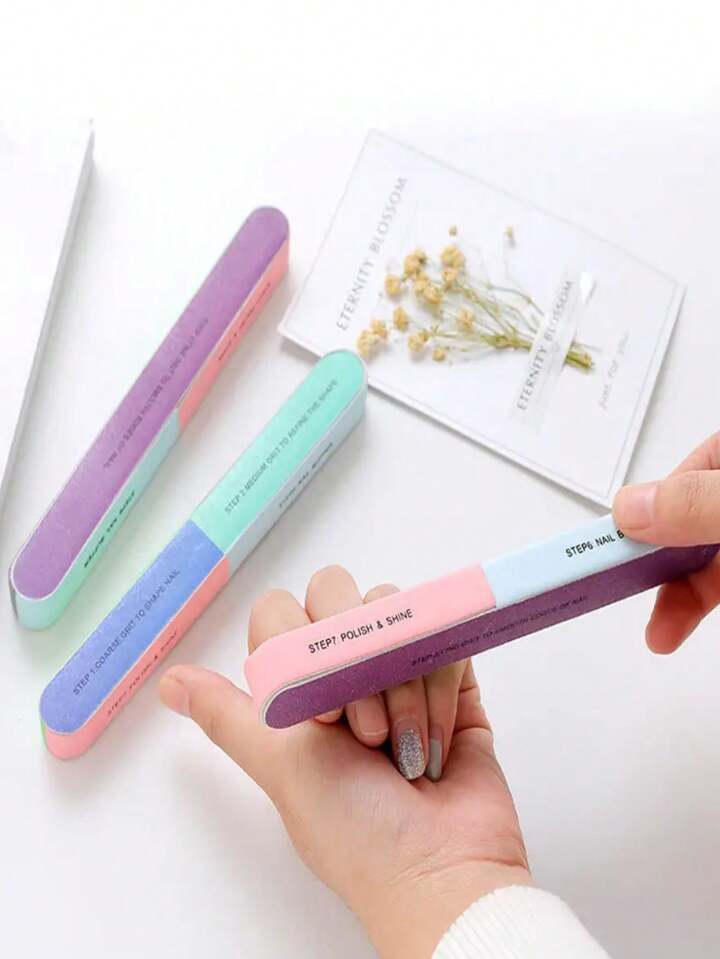 1pc Fiber Nail File, Simple Double-Sided Nail Cleaning Tool