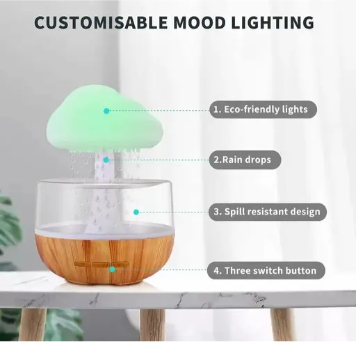 Rain Cloud Humidifier Diffuser Aromatherapy Essential Oil Portable