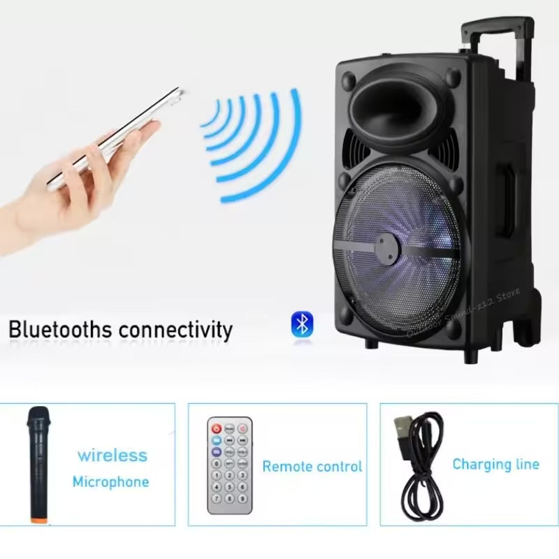 NDR-12 12-inch Square Dance Audio Wireless Bluetooth Lever Speakers