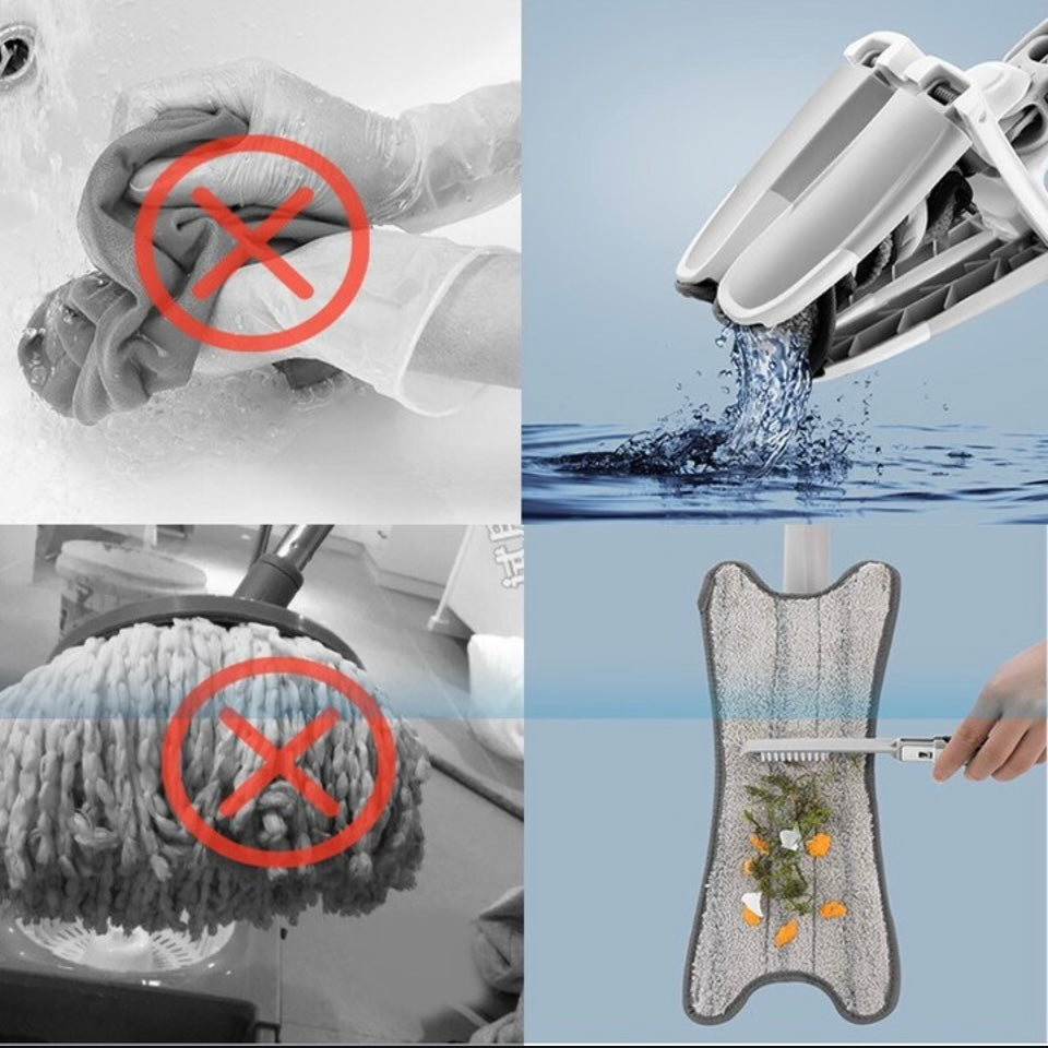 Self-Wringing Microfiber Floor Mop - Efficient Household Cleaning Tool