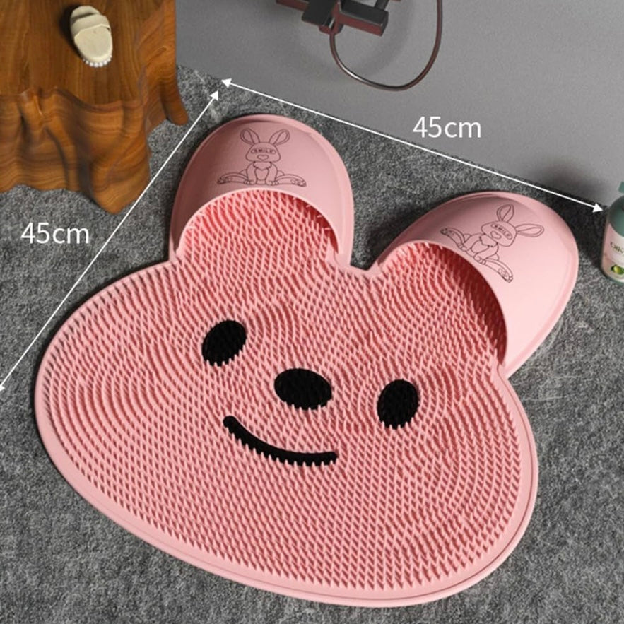 Silicone bathroom anti slip massage brush