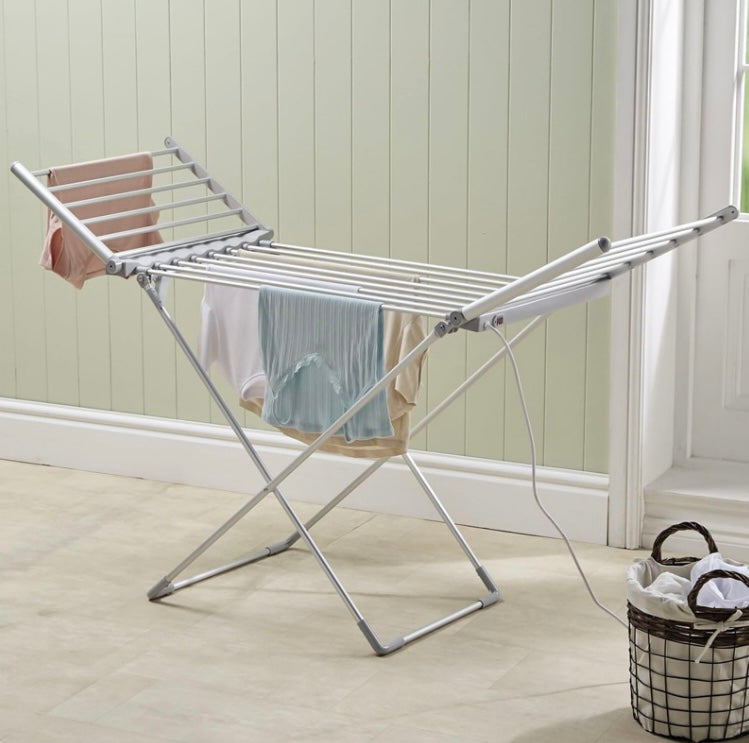 Premium Foldable Electric Heated Clothes Drying Rack 230W Fast Drying, Safe & Space-Saving (W1046 X D55 x H74)cm
