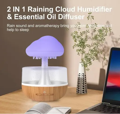 Rain Cloud Humidifier Diffuser Aromatherapy Essential Oil Portable