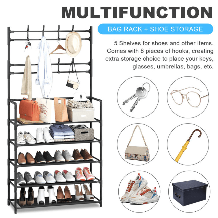 New Simple Floor Clothes Rack 5 Layers