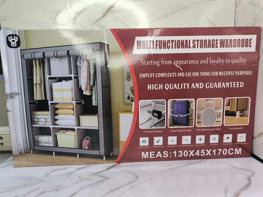 Multi Functional Storage Wardrobe Size: 130x45x170cm