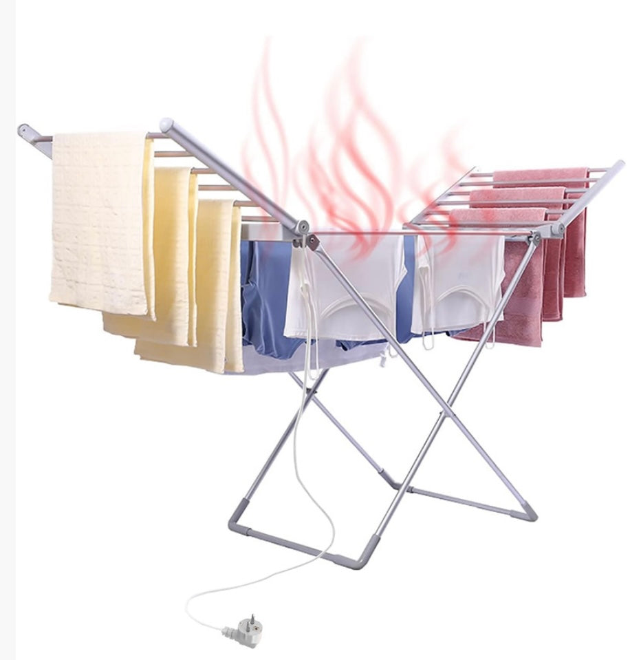 Premium Foldable Electric Heated Clothes Drying Rack 230W Fast Drying, Safe & Space-Saving (W1046 X D55 x H74)cm