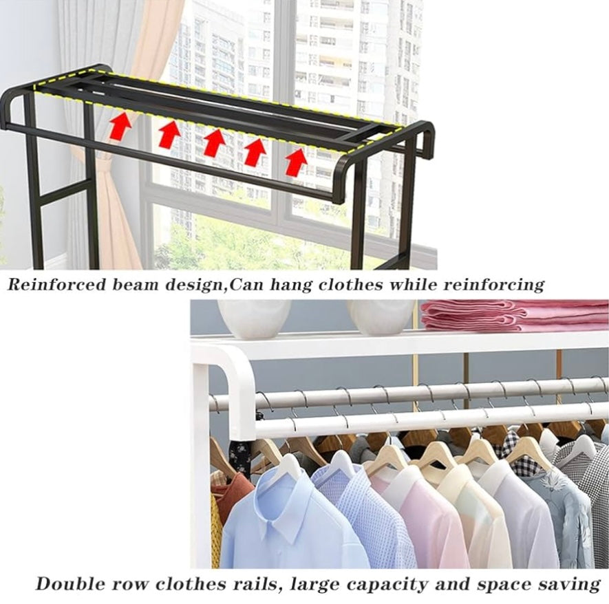 Clothing Hanging Rack Storage Shelves Closet Organizer