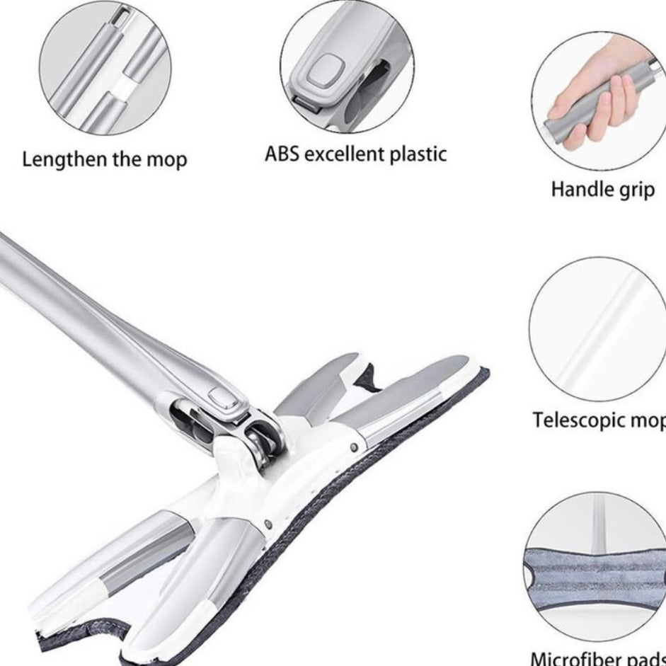 Self-Wringing Microfiber Floor Mop - Efficient Household Cleaning Tool