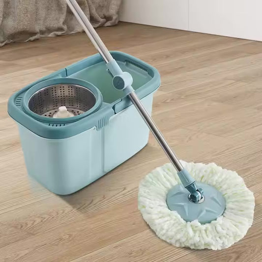 Household Double Drive Rotary Mop and Bucket Set, Spin Mop