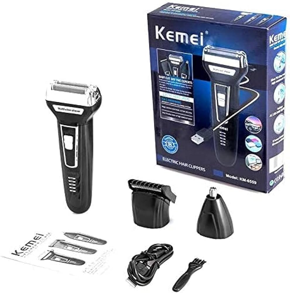 Kemei Multifunction 3 in one Rechargeable Shaver Hair Clipper Nose Trimmer - New